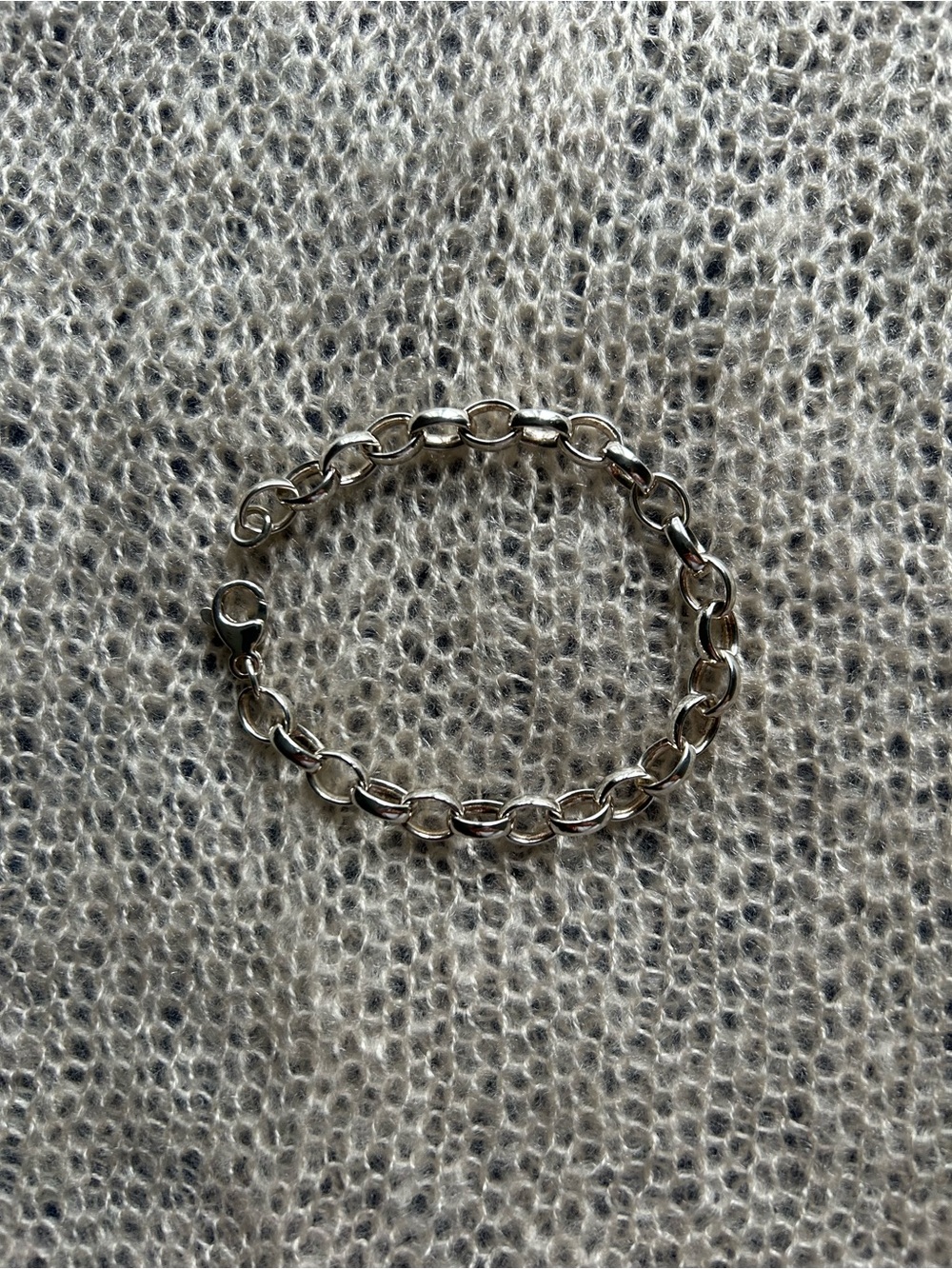 Sterling Silver Solid Cable Chain Link Bracelet - Women's Accessory